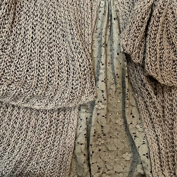 Anthropologie Knitted & Knotted brown open front cardigan small - Picture 6 of 8